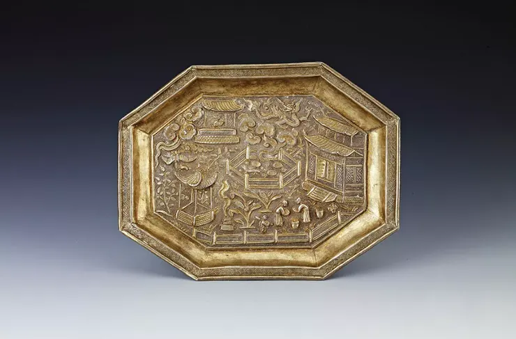鎏金八角銀盤，邵武故縣銀器窖藏