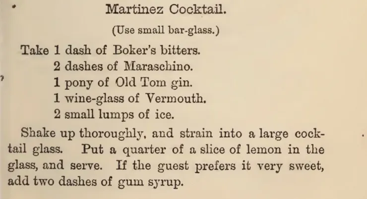 Jerry Thomas《The Bar-Tender’s Guide》1887