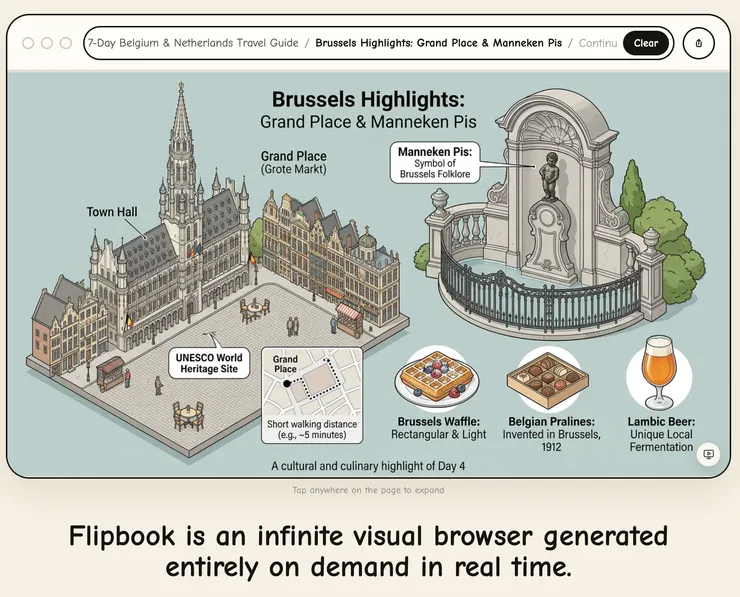 02 如何使用 Flipbook 進行旅遊規劃｜② &nbsp;圖片裡的每個區塊都能點擊｜景點周遭