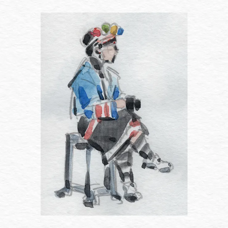 身著盛裝的族人攝影師。