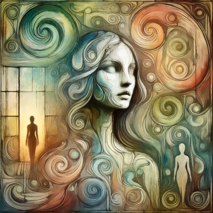 These fragments were clues, scattered through time and space. She closed her eyes and let her mind wander, sinking into the painting's fragmented reality.