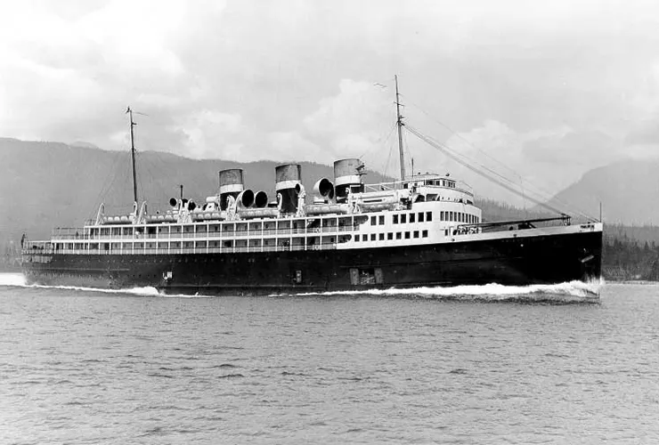 大衛王子號，拍攝在不列顛哥倫比亞省溫哥華，1930年8月