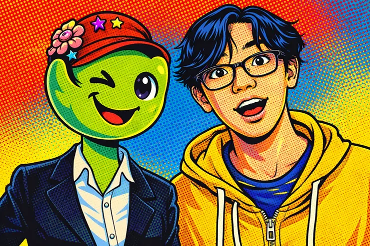 我和小蓺的合照 (ChatGPT協作生成)