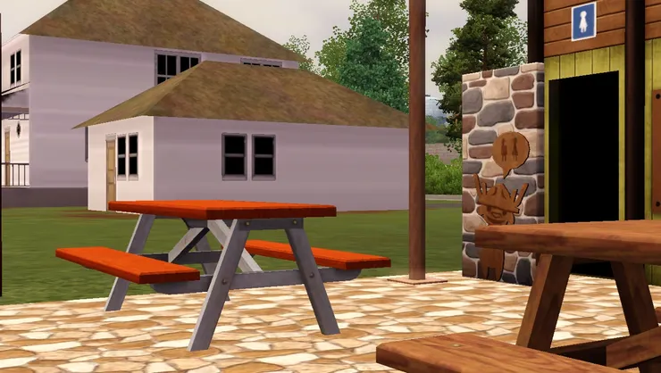 去郊外野餐常看得到的桌椅。