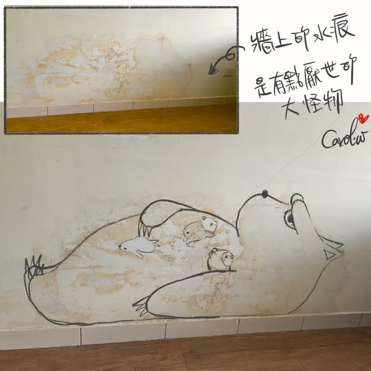 牆上的水漬痕 by Carol.w