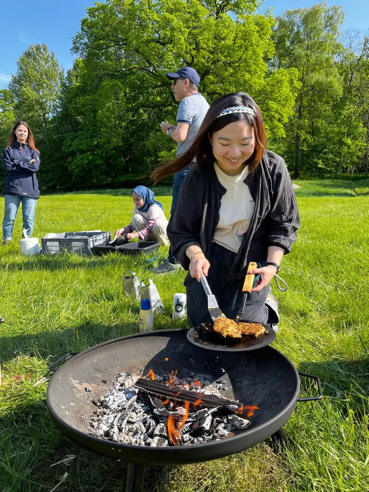 在Stockholm初嚐鑽木取火烤薯餅