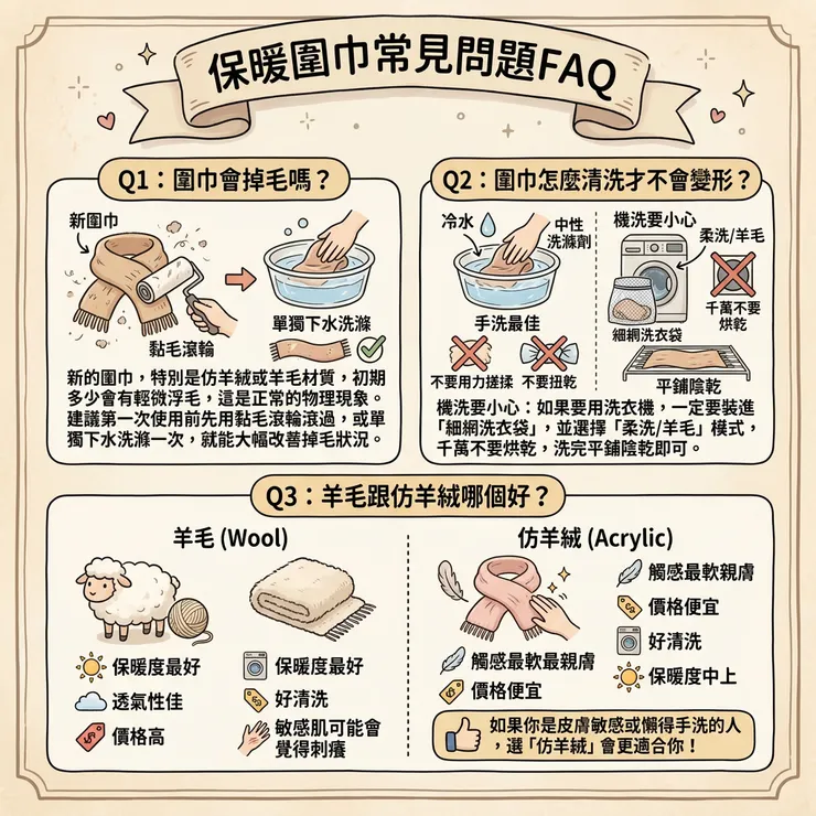 保暖圍巾常見問題FAQ