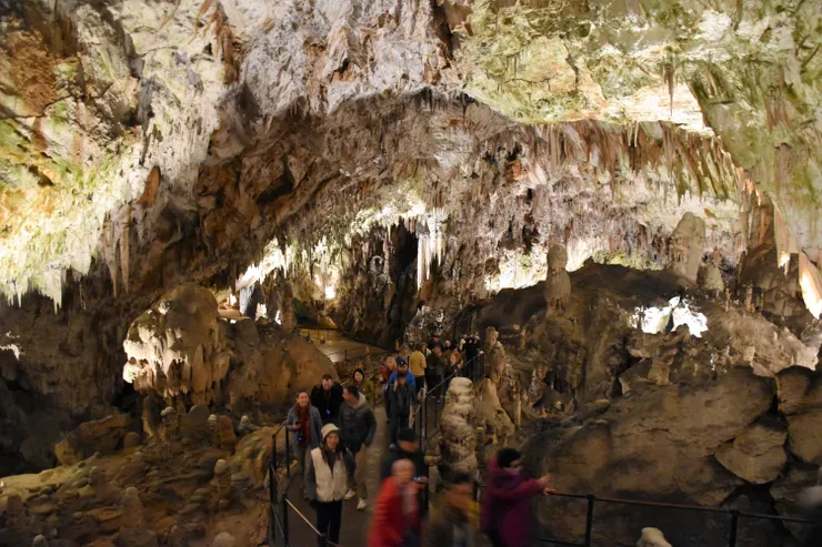 到洞內深處下車徒步參觀