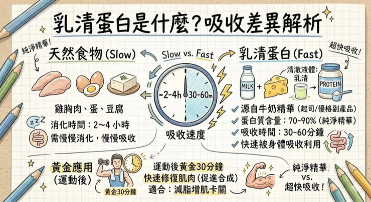 乳清蛋白是什麼吸收差異解析