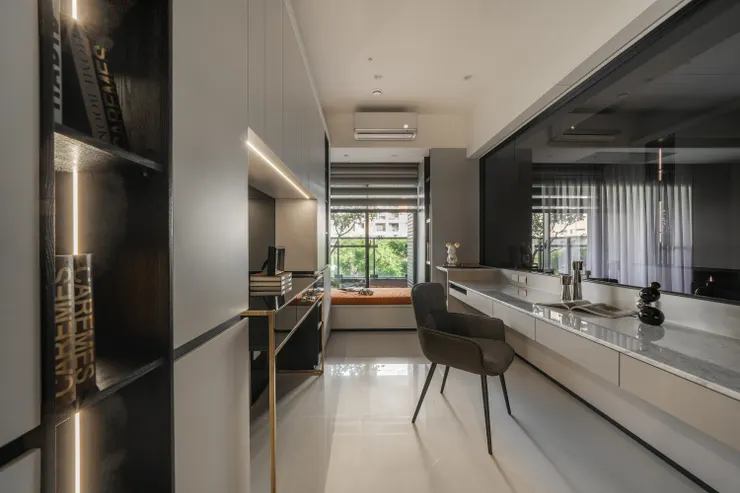 ▲半開放式書房設計案例<國泰O2>