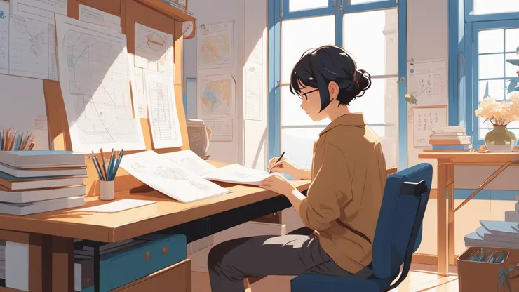 保持專注力方法 / AI繪製