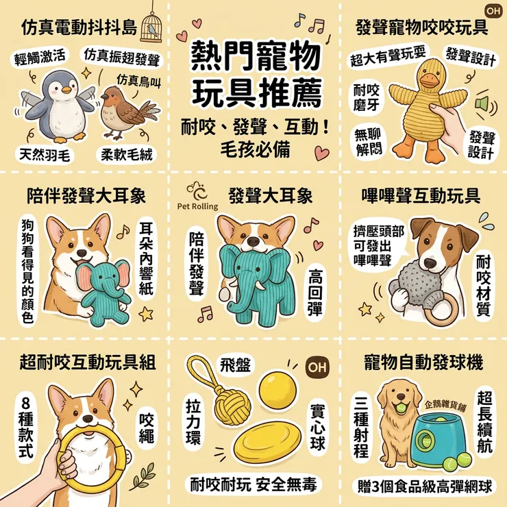 【狗玩具推薦】破壞王秒殺終結者！Dcard/PTT熱議評比！中大型犬/安全無毒，仿真電動抖抖鳥/發聲抱枕鴨