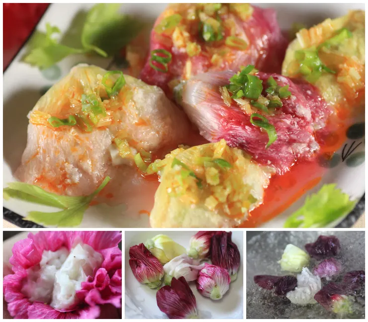 蜀葵抄手作法示意圖