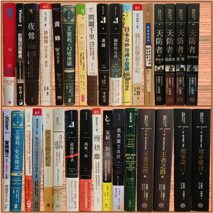 2025年讀完的書;圖片來源:我自己修圖的