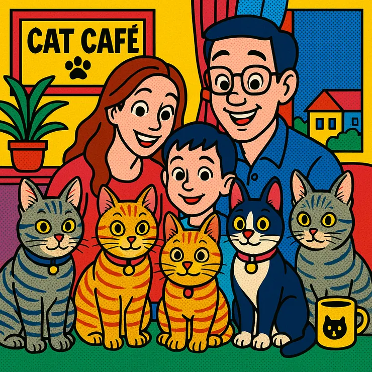 普普藝術風格以鮮明對比的色塊、大膽輪廓與重複圖案構成視覺衝擊力。 常見漫畫點陣（Ben-Day dots）與強烈的平面感，使畫面充滿趣味與流行文化符號。 此風格源自大眾媒體與日常物件，強調娛樂性與圖像化語言，極具時代感與商業魅力。