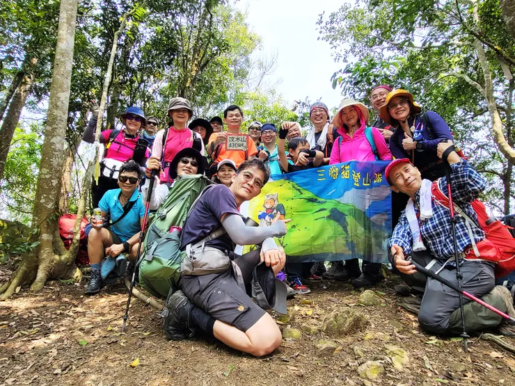 ▲11:10登頂汶水山(又名尖山北峰，H:430公尺)