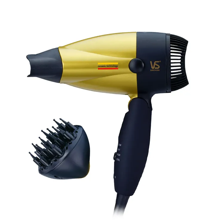 英國VS沙宣】1300W陶瓷熱風國際電壓摺疊吹風機 附烘罩 VS157RDRW