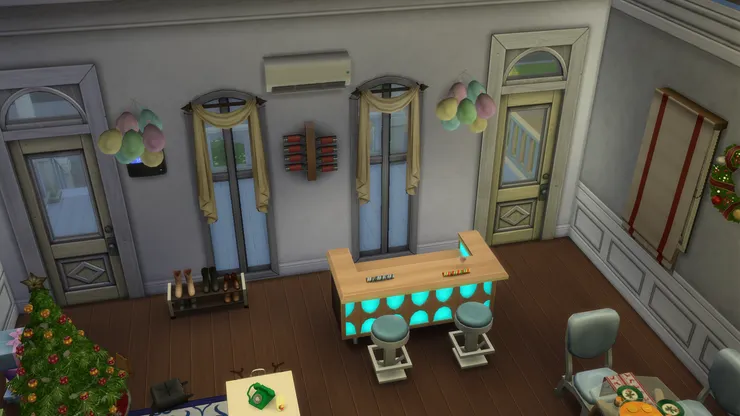 落地大窗前我放置了吧枱，想有些成熟的氣氛。