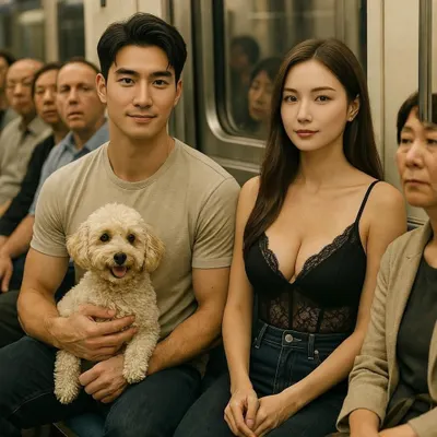 那一對漂亮性感的養狗男女