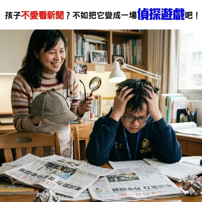 孩子不愛看新聞？不如把它變成一場偵探遊戲吧！