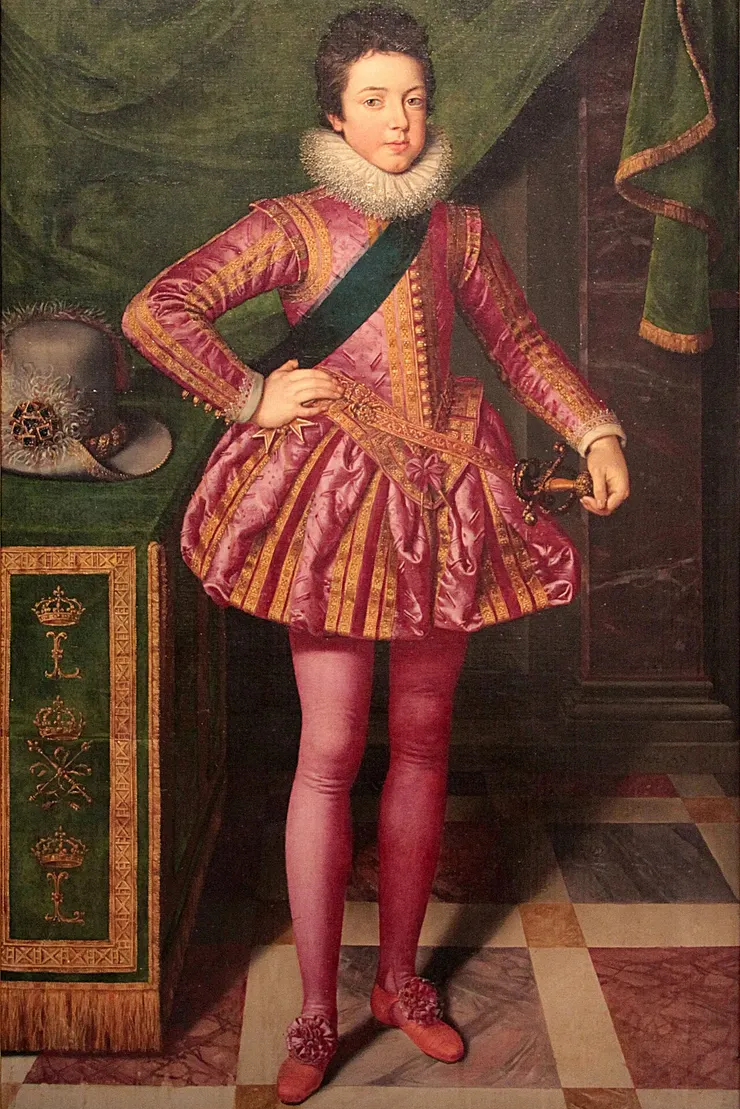 「路易十三」八歲半時登基為王。