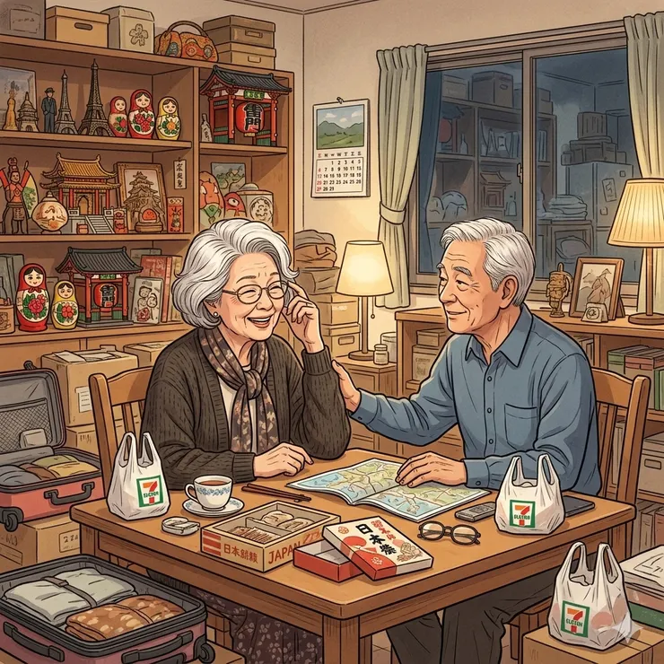 「我在東京 7-Eleven 買的魷魚條，到底埋在行李箱的哪裡去了？」