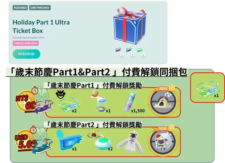 歲末節慶Part1體驗 付費同捆包