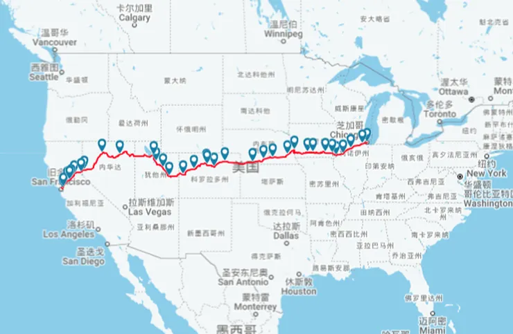 California Zephyr 路線