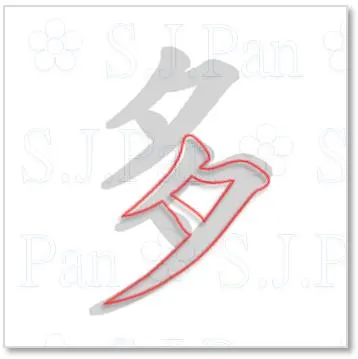 片假名「タ」的字源是「多」。
