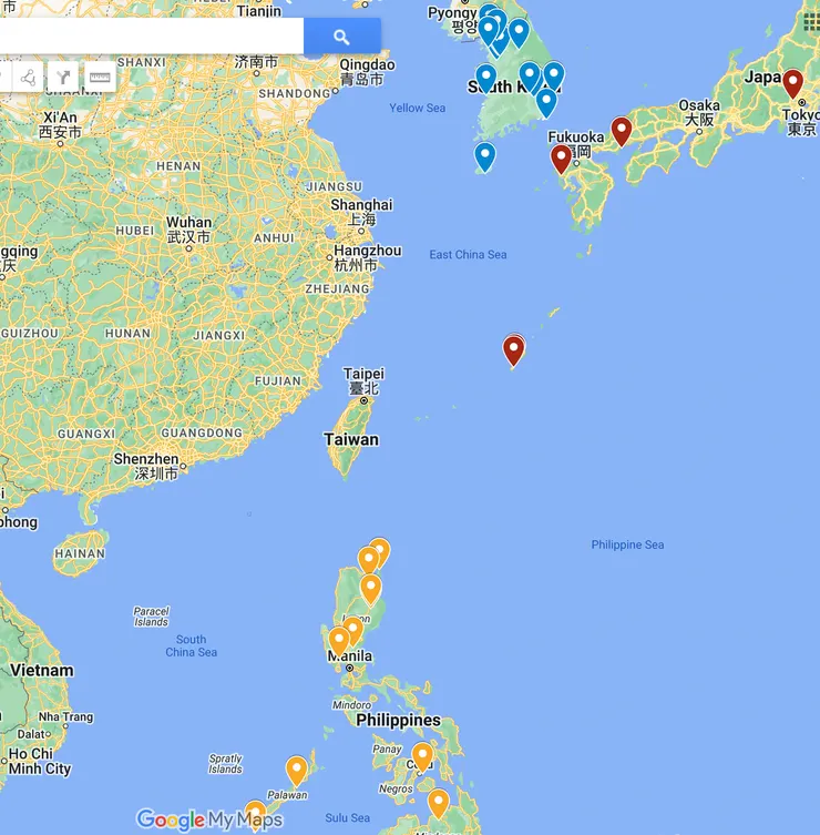 第一島鏈主要美軍基地