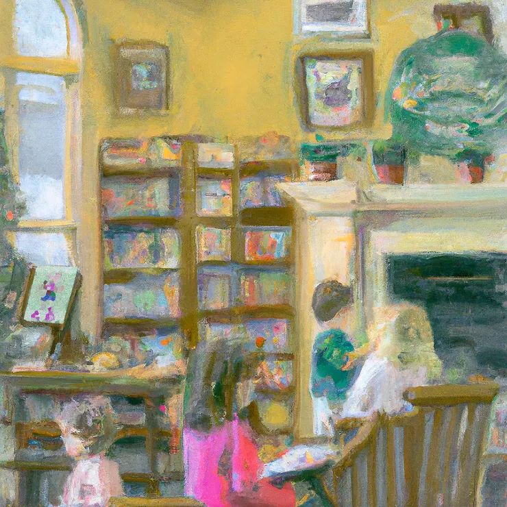 小繪待在「門市」之中，是備受寵愛的。