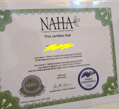 芳療 NAHA Level1 認證🎉