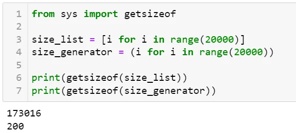 比較推導式與生成器的差別