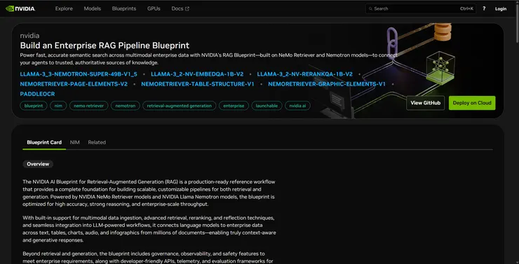 Build an Enterprise RAG Pipeline Blueprint