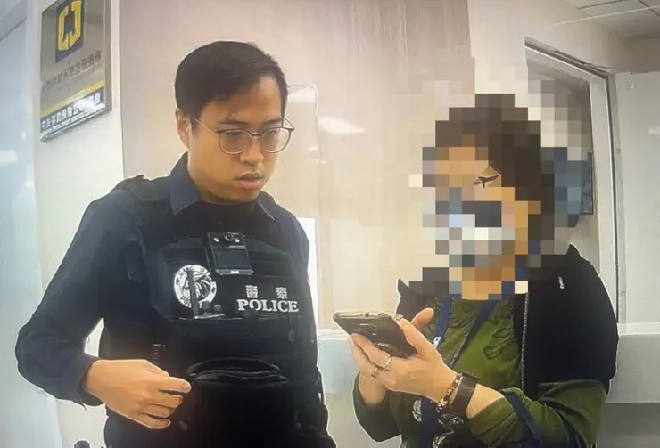 ▲花言巧語入金投資 內湖港墘所警與行員聯手成功阻詐(圖/內湖分局提供)