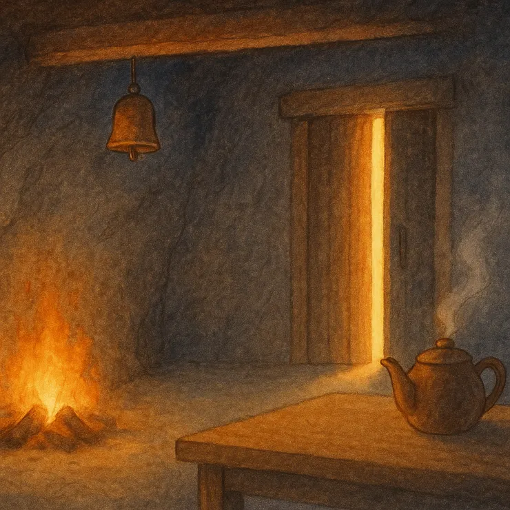 風停一息，火聲更清。