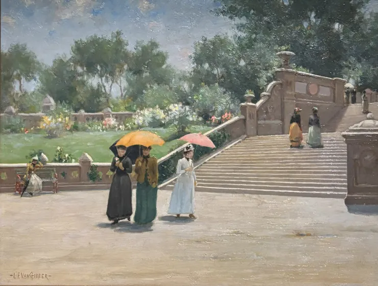 <公園內> 盧瑟·埃默森·范·戈爾德  攝於《印象派—從莫內到美國：光、跨越海洋》展覽 富邦美術館 