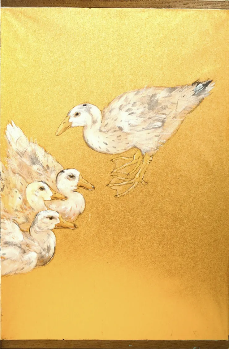 〈水邊籬下〉局部－左中屏