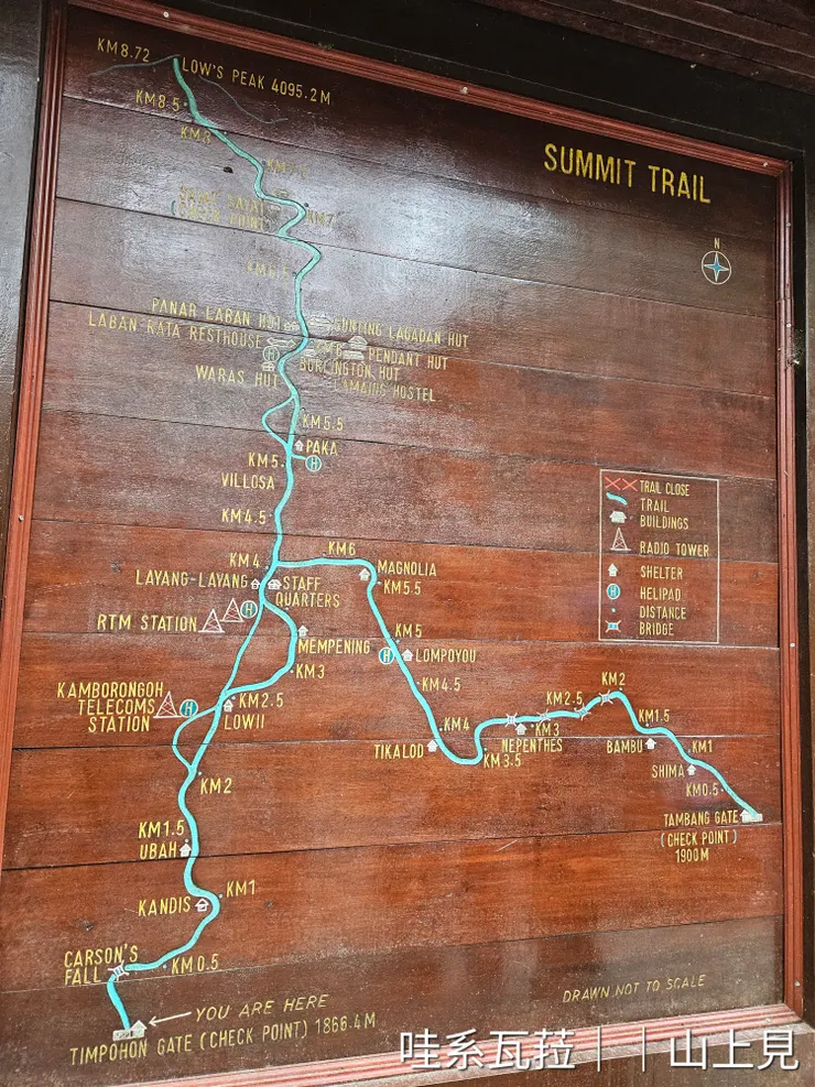 登山路線圖，每團出發前響導都會認真解說
