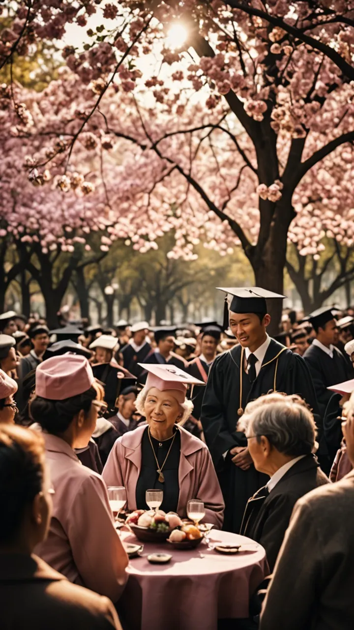 AI生成圖，長者的畢業典禮