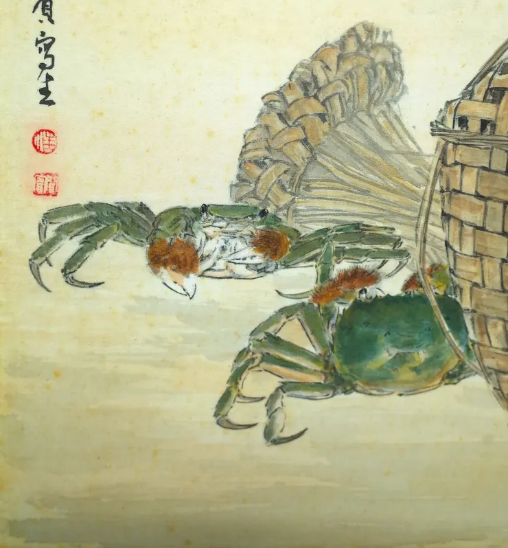 〈初秋子時〉局部－螃蟹