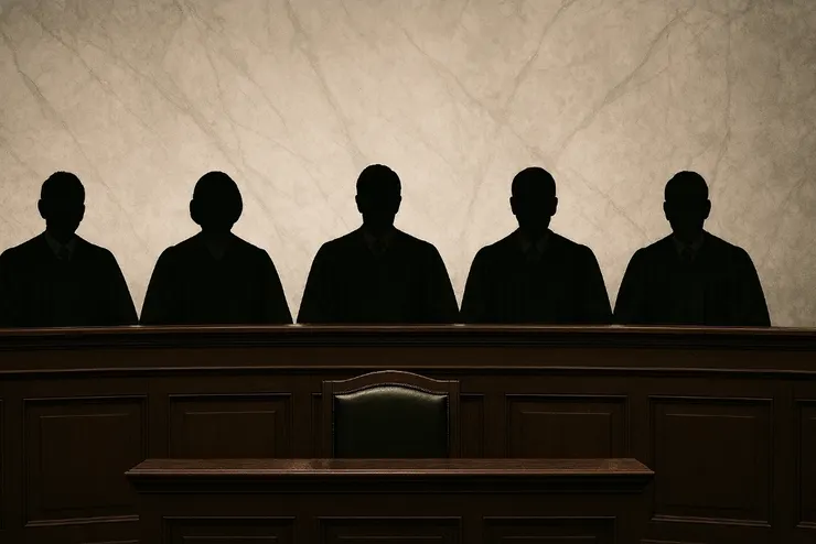《院論》當憲法法庭只剩五人聲音：莫讓政治惡鬥殉葬法治國根基（圖：使用AI工具生成）
