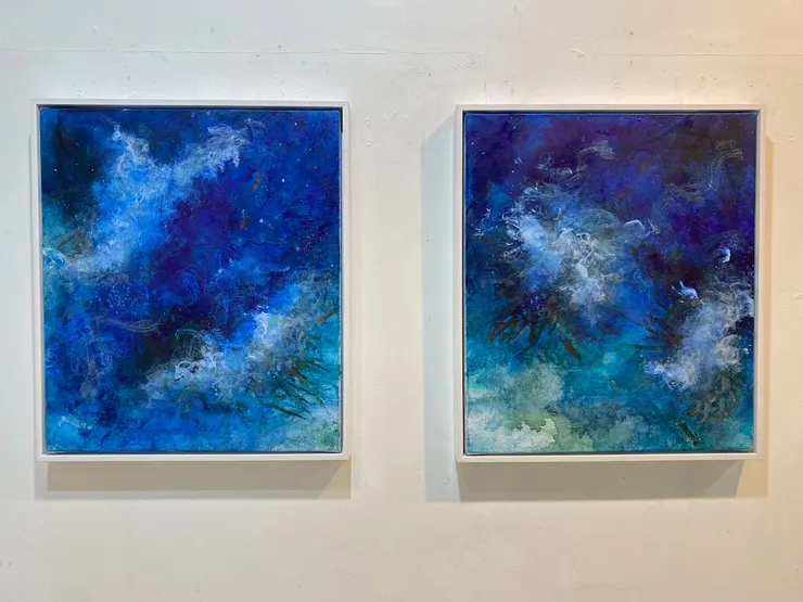 藝術家江心靜首度展出的海洋心象系列新作「似水年華」。