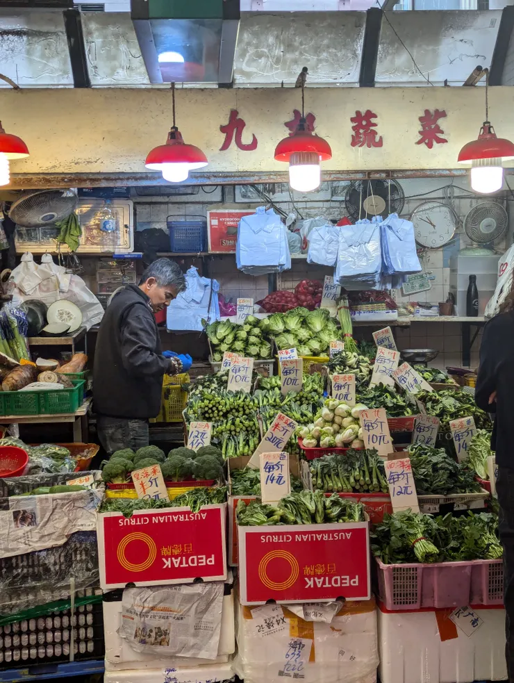 市場內的菜攤