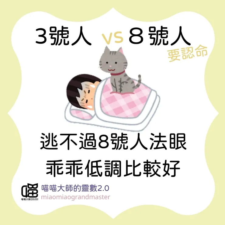 3號人 vs. 8號人的靈數互動