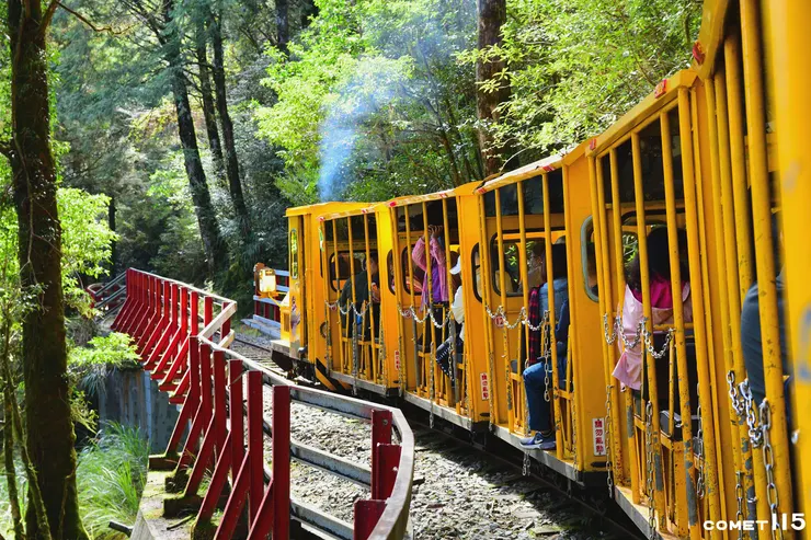 蹦蹦車的設計基本上是柴油機車牽引的附頂棚台車