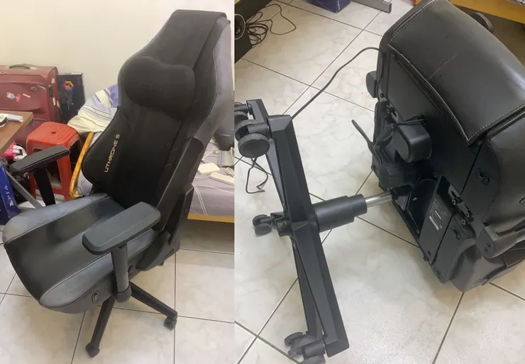 電競椅往右傾斜加上異音問題