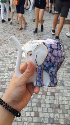 可愛的大象溫泉杯