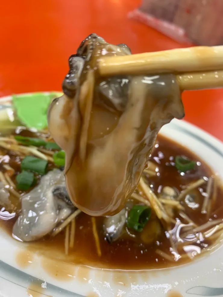 嘉義生蚵,蚵不大,但很新鮮。