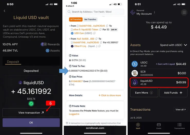 Ether.fi Cash 質押 liquidUSD